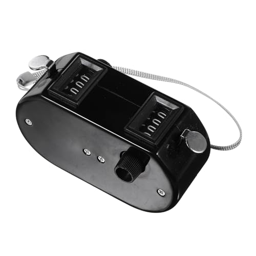 Totority Mechanical Dual Counter Durable Click Tracker for Baseball Golf and Sports Easy One Button Operation for Simultaneous Counting Black Scorekeeper Tool