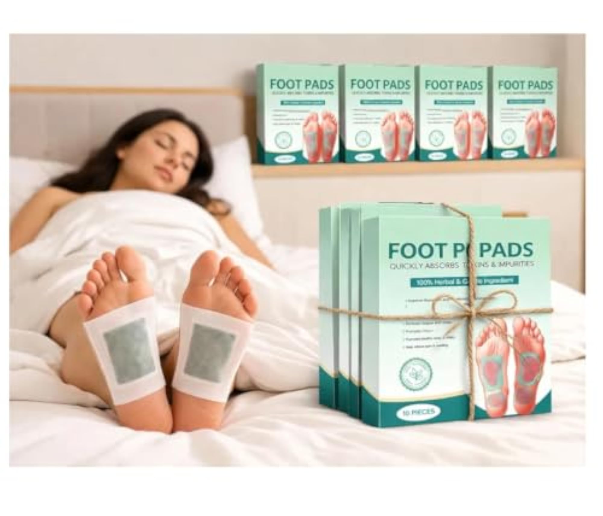 Detox Foot Pads for Toxin Removal & Pain Relief Pack of 2