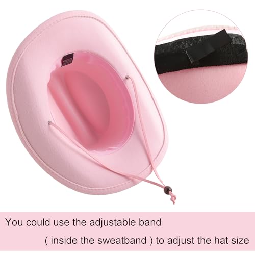 Jastore Kids Boys Girls Cowboy Hat Toddler Western Rodeo Cowboy Cowgirl Hat with Landyard4