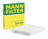 MANN-FILTER Filtro de habitáculo CUK 1919 / Filtro con carbón activo / Dimensiones (mm): H = 30 ; A = 194 ; B = 215/ Filtro premium en calidad de original