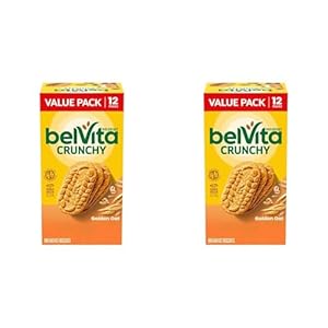 belVita Golden Oat Breakfast Biscuits, Value Pack, 24 Packs (4 Biscuits Per Pack)