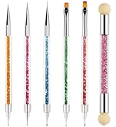 Sularpek Lot de 6 pinceaux pour ongles, pinceaux Nail Art, pinceaux pour ongles gel, 5 pinceaux Na...