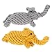 Toyvian 2Pcs Plüsch Spielzeug Pet Liefert Interaktive Ausgestopften Elefanten Welpen Kauen Spielzeug Baumwolle Seil Haustier Hund Zahn Reiniger Molaren für Welpen Und Medium Hunde Katzen