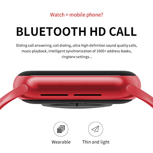 ایگرد | قیمت و خرید Genetic HW12 Bluetooth HD Full Screen Smartwatch - 44MM  (Red)