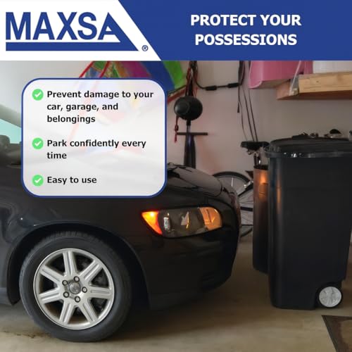 Image of Maxsa 37110-W-RS Park Right Dual Laser Parking Guide for One /Two-Car Garage, Fully Adjustable Lasers, Motion Activated, Battery Powered, Universal Car and SUV Parking Guide, White