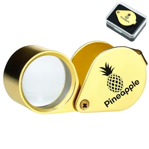 30X Jewelers Loupe Magnifying Glass (Gold)