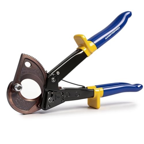 haisstronica Ratchet Cable Cutters Heavy Duty Wire Cutters for Cutting Electrical Copper & Aluminum Cable Wire Up to 240mm(500 Kcmil)