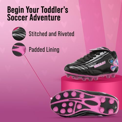 Vizari USA Boys Girls Soccer Cleats | Youth Firm Ground Athletic Outdoor Football Shoes for Toddler, Little Kid, Big Kid | Lightweight & Durable3