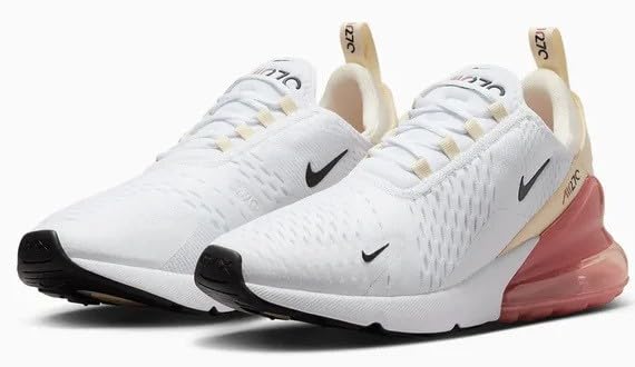 Nike Women's Air Max 270 White/Black-Pale Ivory-Muslin (AH6789 123) - 7.53