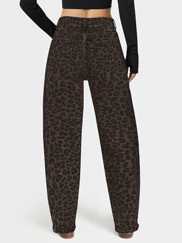 Barrel Jeans for Women, High Waisted Wide Straight Leg Boyfriend Microelastic Womens Mom Jeans3