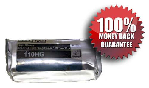 UPP-110HG - Papel de imagen térmica (4.331 in, 5 rollos) en blanco y negro