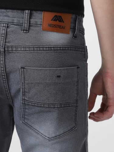 Image of Neostreak Men's Regular Fit Heavy Washed Jeans Stretchable