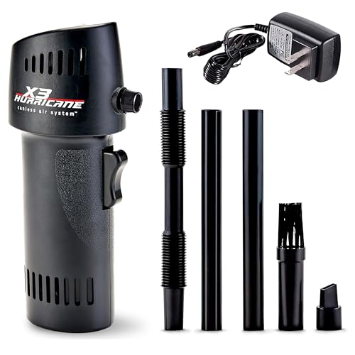 Canless Air X3 Hurricane Canless Air Compressor - Portable & Rechargeable Keyboard Cleaner, Perfect for Electronics and Household Cleaning - Includes 5 Attachments