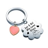 WSAORM Otter Gifts For Women Sea Otter Themed Keychain For Daughter Birthday Jewelry, Ocean Animal Lover Valentines Day Keychain For Sister Gift, Motivational Animal Charm Jewelry For Granddaughter
