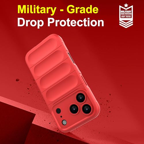 Image of Zapcase Back Case Cover for iPhone 17 Pro | Compatible for iPhone 17 Pro Back Cover | Liquid Silicon Magic Case with Camera Protection | Red