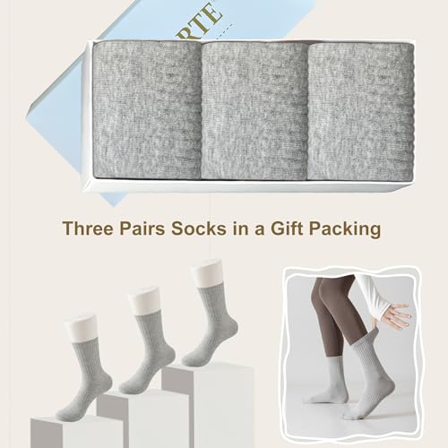 Image of MAGIARTE Womens Athletic Cotton Crew Socks Moisture Wicking Breathable Sports Casual Socks for Women 3 /5-PACK
