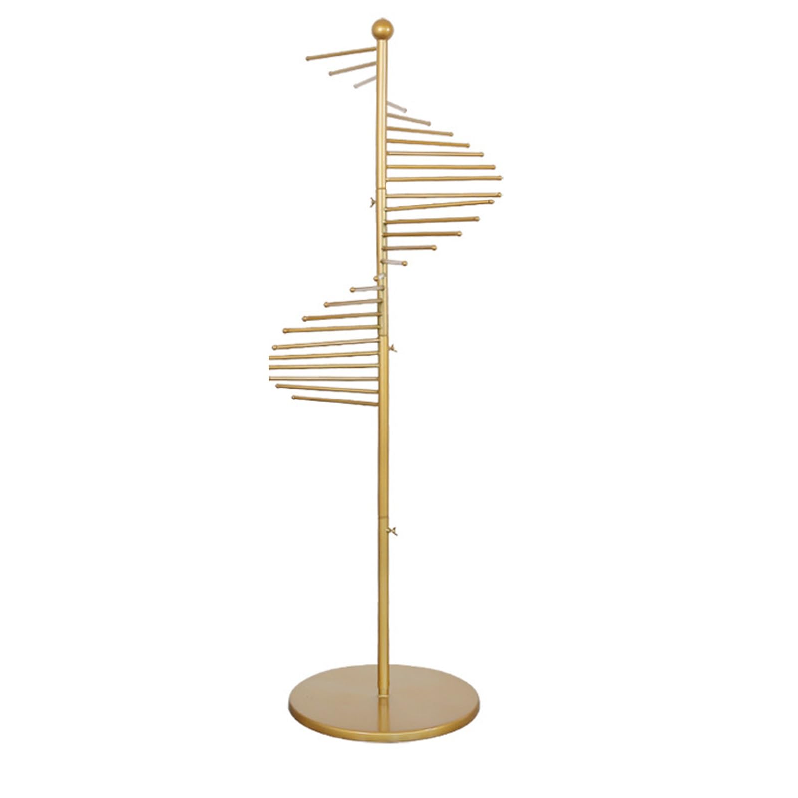 Spiral Rotating Clothes Hanger Scarf Holder Heavy Duty Display Stand with 30 Rods,Rack Floor Stand Portable with Design,Belt Shawl Scarves Organizer for Clothing Store