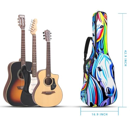 Housse de guitare en tissu Oxford épais rembourré avec boucle de suspension et sangle de cou Motif abeille et marguerite 101,6 cm, Multicolore 5., 42.9×16.9×4.7 in, Sac de transport tendance pour - Les Beatles, Paul McCartney, John Lennon, RIngo Starr, George Harrison Housse de guitare en tissu Oxford épais rembourré avec boucle de suspension et sangle de cou Motif abeille et marguerite 101,6 cm, Multicolore 5., 42.9x16.9x4.7 in, Sac de transport tendance pour – Image 6