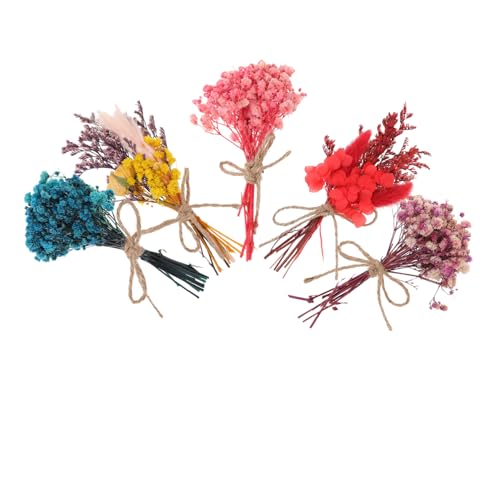 Mini ramos de flores secas decorativas variadas miniatura 1