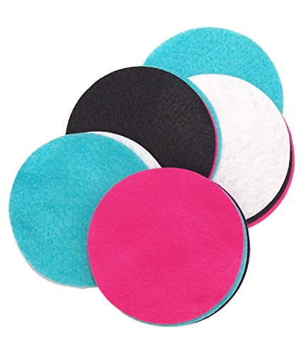 Image of Playfully Ever After Black, Pink, Turquoise & White Craft Felt Circles (5 Inch - 15pc)