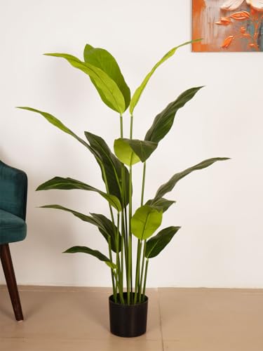Image of ARICK DECOR 4.5 Artificial Bird of Paradise Plant with Pot, 4.5ft Large Faux Strelitzia Reginae Tree for Home Decor, Office, Living Room & Balcony