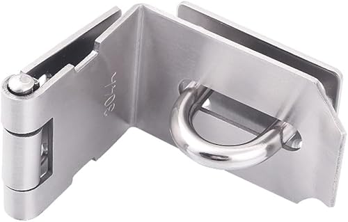 Miniatura 8 de Paquete de 2 cerrojos de candado de ángulo recto de 90 grados, pestillo de puerta de 90 grados para puerta de empujedeslizamientogranero, níquel