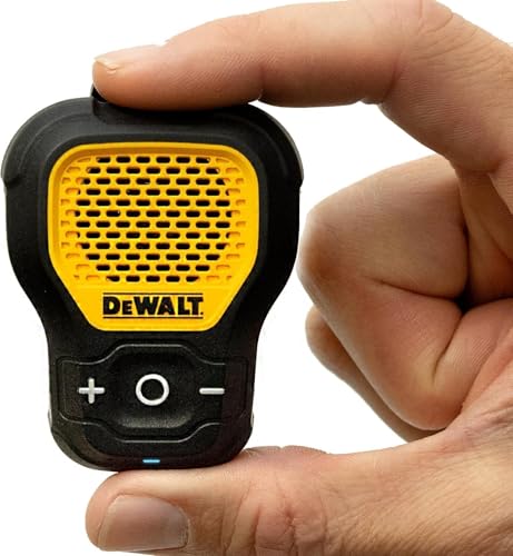 DEWALT Jobsite Pro Speaker Bluetooth Indossabile, Mini Altoparlante Portatile Wireless con Clip e Magneti, IP56...