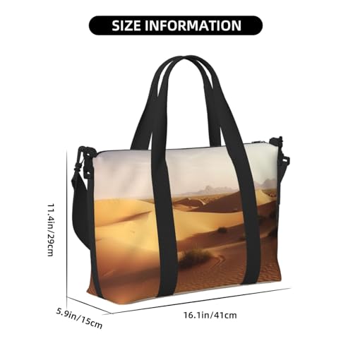 Travel Duffel Bag for Men Gym Bag, Desert landscape Luggage Bag with Shoulder Strap, Large Gym Tote Bag for Women, Weekender Overnight Bag, Foldable Carry on Bag for Airplane3