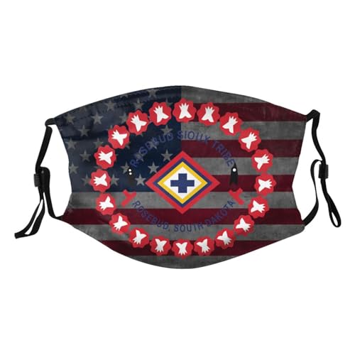 Rosebud Sioux Nation Tribe Flag Adult Dust Mask Adjustable Dust Face with 2 Filter63