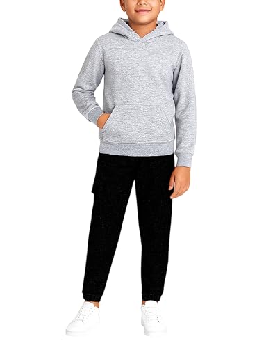 Image of Quad Seven Boys Sweat Suit Set - 2 Piece Soft Fleece Pullover Hoodies and Athletic Cargo Jogger Sweatpants for Boys (5-18)