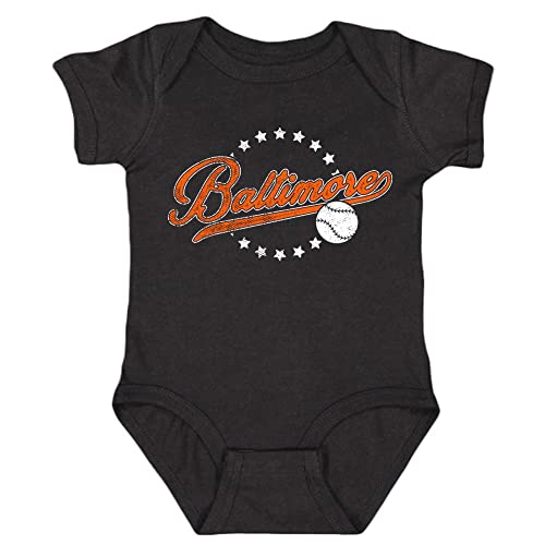 Image of Retro Vintage Style Kid's Bodysuit for Baseball Fans