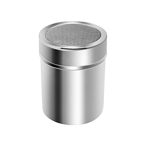 Polvo de café Chocolate Winstory harina tamiz de acero inoxidable de la tapa Draga con tapa