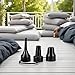 Tnyvm Black Air Pump Replacement Nozzles, Plastic Pump Nozzles, 3 Sizes Inflatable Pump Nozzles Head, Air Pump Inflator Adaptor Accessory for Partial Air Bed, Air Mattress Accessories
