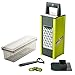 kalokelvin Handheld Box Grater Onion Food Vegetable Chopper Slicer Potato Tomato Grater /Safe Stainless Steel 4 Sided Kitchen Hand Graters/5 in 1 Storage Container