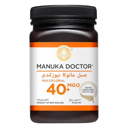 MANUKA DOCTOR - MGO 40+ Manuka Honey Multifloral 100% Pure New Zealand Honey. Certified. Guaranteed. RAW. Non-GMO (500g)