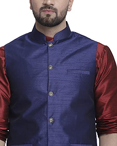 Image of BENCOOPER Men's Dupion Silk Kurta Pyjama & Jacket Set