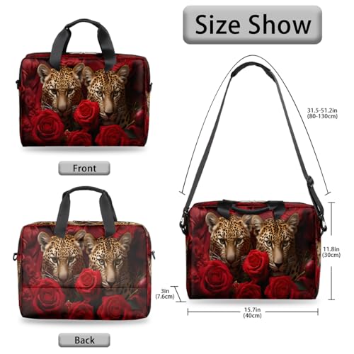 Maletín para laptop unisex 15.6-16 pulgadas rojo con estampado miniatura 6