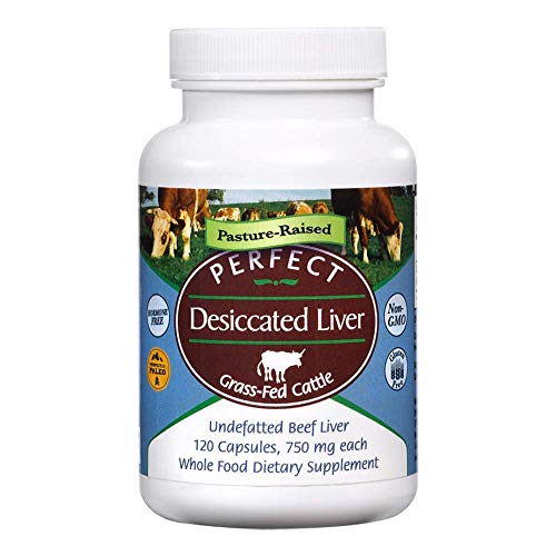 Perfect Supplements – Perfect Desiccated Liver – 120 Capsules – Undefatted Beef Liver – Natural Source of Protein, Iron, Vitamins A & B – 2 Pack