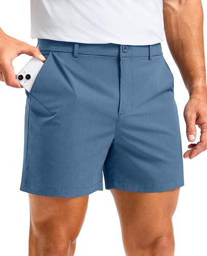 Image of Soothfeel Men's Casual Shorts 5 /7 /9 Inch Golf Dress Shorts for Men Flat Front Work Lightweight Quick Dry with 4 Pockets