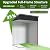 DAUSOLA 5x3 FT Outdoor Storage Shed, Metal Garden Tool Shed with Updated Frame Structure and Lockable Doors, Ideal for Backyard Garden Patio Lawn, Brown