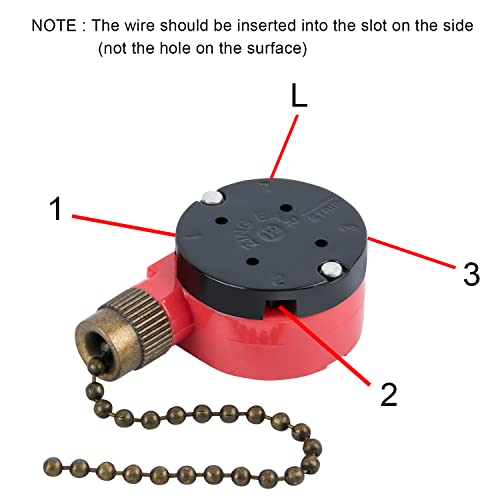 Image of ZE-208s Ceiling Fan Switch, 3 Speed 4 Wire E89885 Pull Chain Switch Appliances Speed Control Ceiling Fan Replacement Part (Bronze Chain)