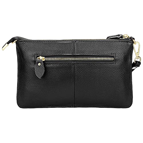 Image of Uromee Wristlet Wallet Clutch Purses for Women Genuine Leather Crossbody Bag Handbag with Detachable Shoulder Chain