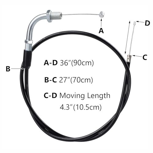 Royitay Throttle Cable Assembly Twist Throttle Handle Grip Kit for 7/8\" 22mm Handlebar 2 Stroke Engine 49cc 50cc 80cc 100cc Gas Motor Motorized Bicycle Bike Parts