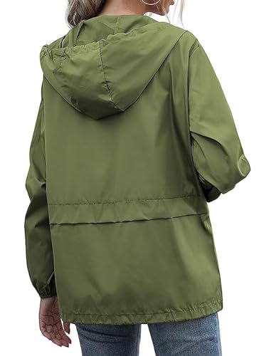 Muzeca MUMK0011_G_L Rain Jackets For Women Waterproof Lightweight Windbreaker Jacket Womens Rain Coats thumb #3