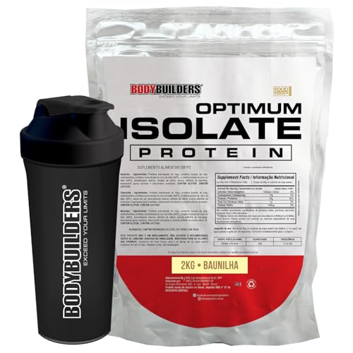 Kit Optimum Isolate Whey Protein Baunilha 2kg + Coqueteleira - Bo...