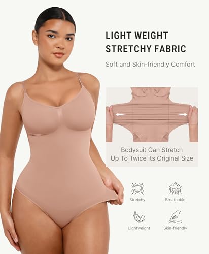Image of FeelinGirl Shapewear Bodysuit Tummy Control Body Shaper for Women