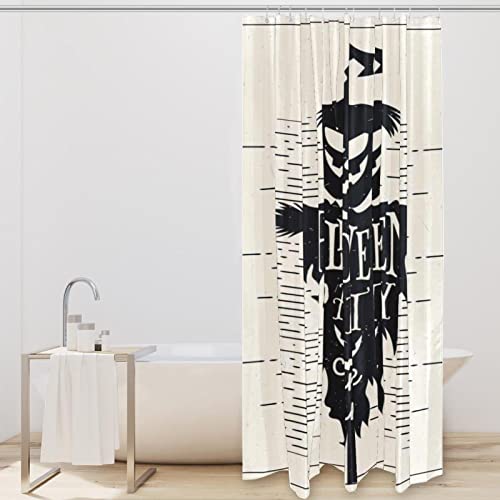 Rideau de douche Halloween haut de gamme de 182,9 cm avec crochets