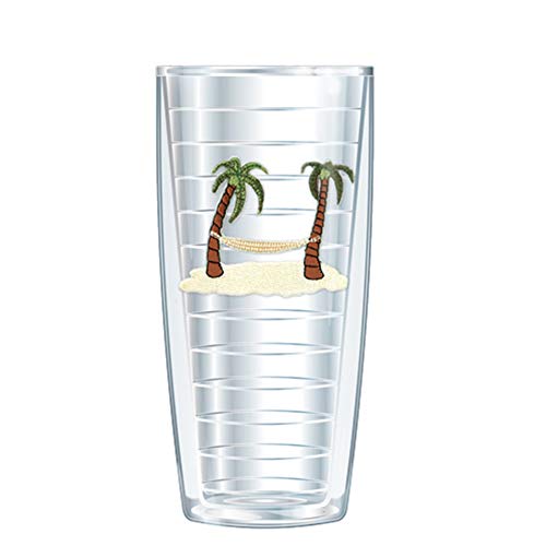 Freeheart Beach Theme Tumbler Set - Insulated Beach Cups 16 Oz Tumblers Set Of 4 | No Lids | Double Wall | Dishwasher And Microwave Safe | Bpa Free #TOP4