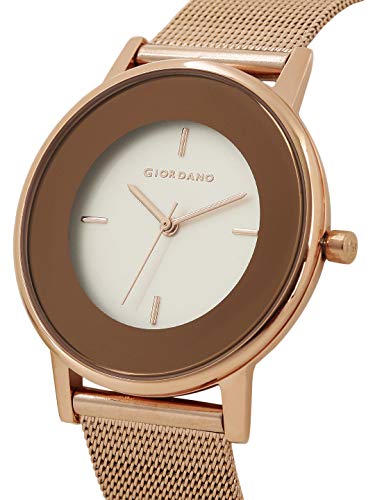 Image of Giordano Analog Watch for Women with Stylish Mesh Band Water Resistant Fashion Watch|3 Hands Mechanism Wrist Watch for Ladies to Compliment Your Look /Ideal Gift for Female - A2052