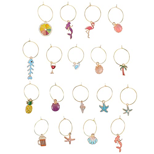 Segnabicchiere Silicone Charms Marker Drink Tag Identificatori Party Markerbeach Decors Ciondolo identificativo